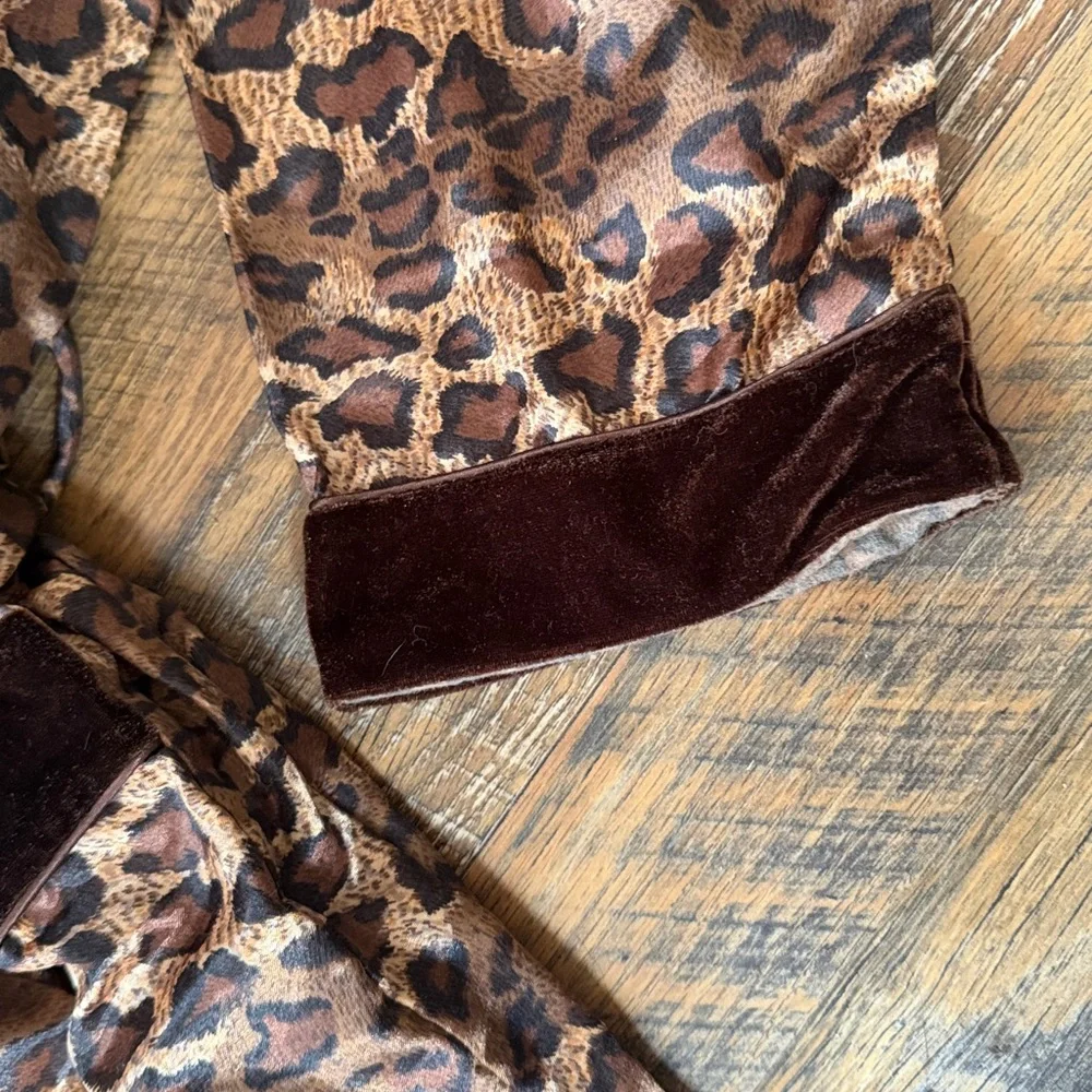 Vintage Amanda Stewart Leopard Print Robe / Duster – Size M luxury look - Picture 3 of 9